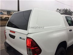 Hard-Top Trabajo Toyota Hilux Revo DC 2016+ S/ Ventanas Linextras (Gel White)